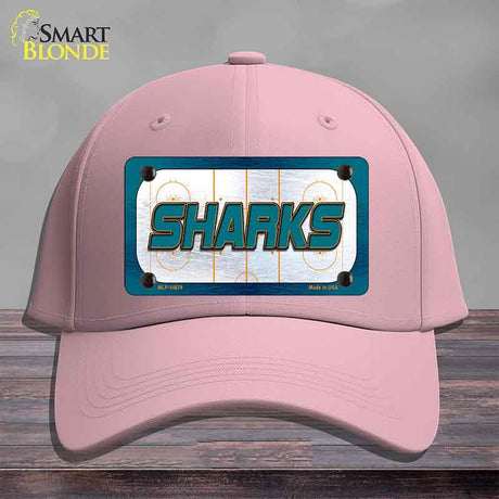 SHARKS Graphic Novelty License Plate Hat HAT-MLP-14679 Cotton Pink