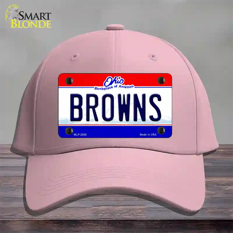 Browns Ohio State Novelty License Plate Hat Cotton / Pink