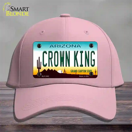Crown King Novelty License Plate Hat Cotton / Pink