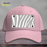 Grey White Zebra Novelty License Plate Hat Cotton / Pink