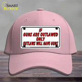 If Guns Are Outlawed Novelty License Plate Hat Cotton / Pink