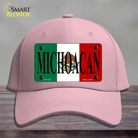 Michoacan Mexico Flag Novelty License Plate Hat Cotton / Pink