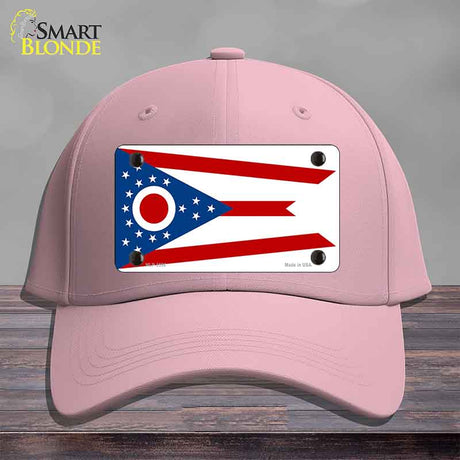 Ohio State Flag Novelty License Plate Hat Cotton Pink