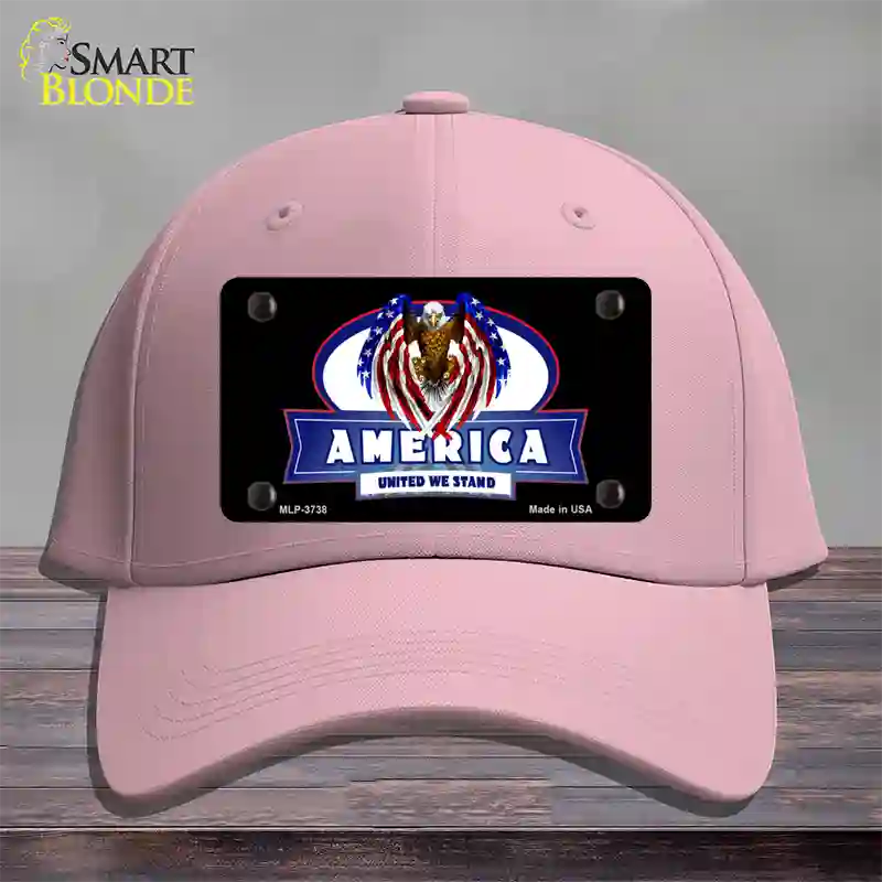 America United Novelty License Plate Hat Cotton / Pink