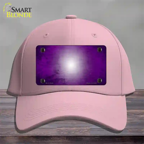 Purple White Fade Scratched Novelty License Plate Hat Cotton / Pink