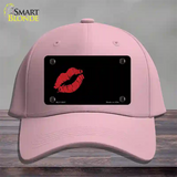 Red Lips Offset Novelty License Plate Hat Cotton / Pink