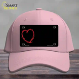 Heart Offset Novelty License Plate Hat Cotton / Pink