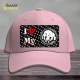 I Love My Bichon Frise Novelty License Plate Hat Cotton / Pink