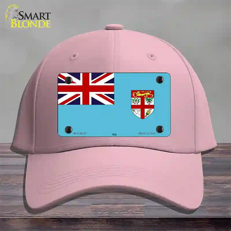 Fiji Flag Novelty License Plate Hat Cotton / Pink
