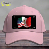 Mexican American Flag Novelty License Plate Hat Cotton / Pink
