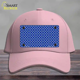 Blue White Quatrefoil Novelty License Plate Hat Cotton / Pink