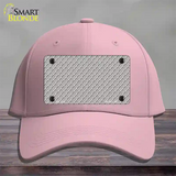 Grey White Quatrefoil Novelty License Plate Hat Cotton / Pink