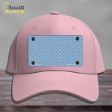 Light Blue White Quatrefoil Novelty License Plate Hat Cotton / Pink