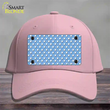 Light Blue Polka Dot Novelty License Plate Hat Cotton / Pink