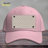 Tan Polka Dot Novelty License Plate Hat Cotton / Pink
