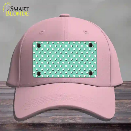 Mint Polka Dot Novelty License Plate Hat Cotton / Pink