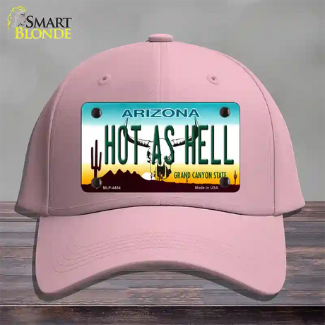 Hot As Hell Arizona Novelty License Plate Hat Cotton / Pink