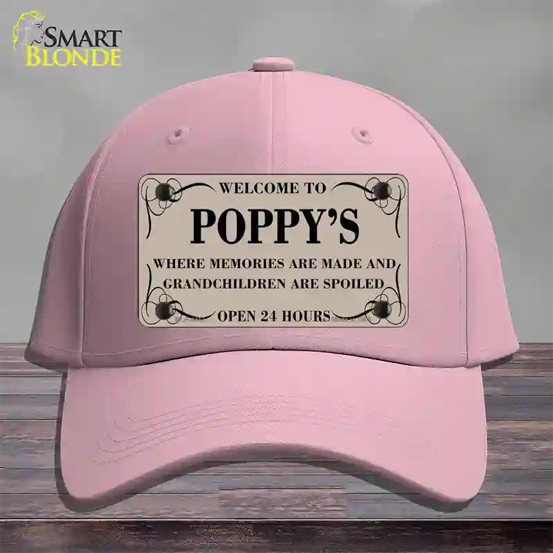 Welcome To Poppys Novelty License Plate Hat Cotton / Pink
