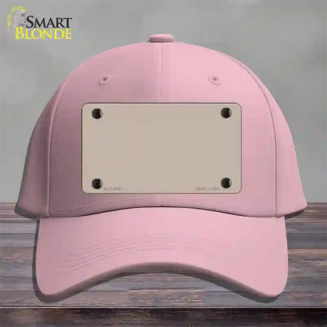 Tan Solid Novelty License Plate Hat Cotton / Pink