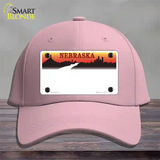Nebraska Amber State Blank Novelty License Plate Hat Cotton / Pink