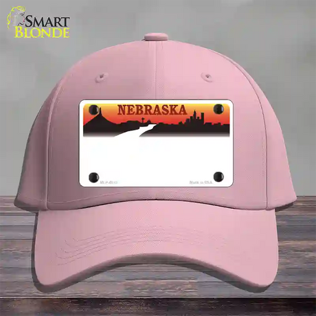 Nebraska Amber State Blank Novelty License Plate Hat Cotton / Pink