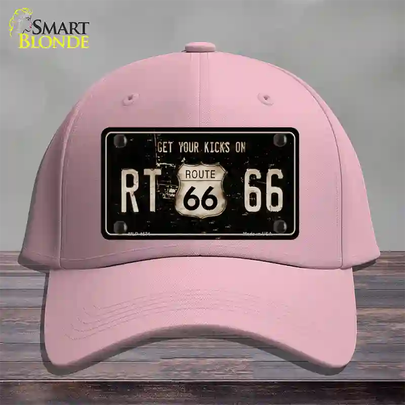 Route 66 Get Your Kicks Novelty License Plate Hat Cotton / Pink