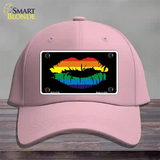Lips Novelty License Plate Hat Cotton Pink
