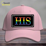 His Rainbow Novelty License Plate Hat Cotton Pink