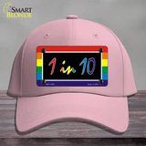 1 In 10 Novelty License Plate Hat Cotton / Pink