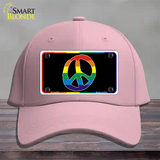 Peace Sign Novelty License Plate Hat Cotton Pink