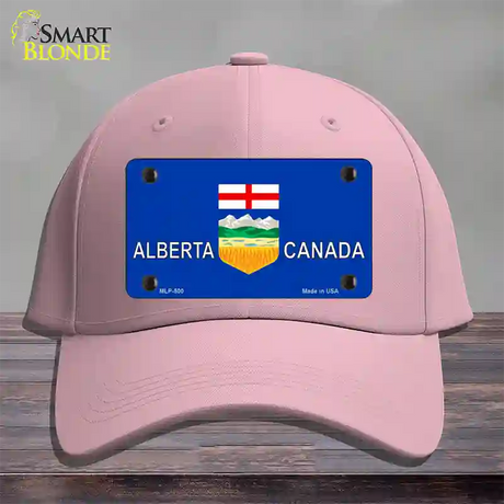 Alberta Canada Novelty License Plate Hat Cotton / Pink