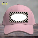 Tan Black Chevron Scallop Novelty License Plate Hat Cotton / Pink