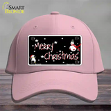 Merry Christmas Novelty License Plate Hat Cotton / Pink