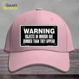 Objects In Mirror Novelty License Plate Hat Cotton / Pink
