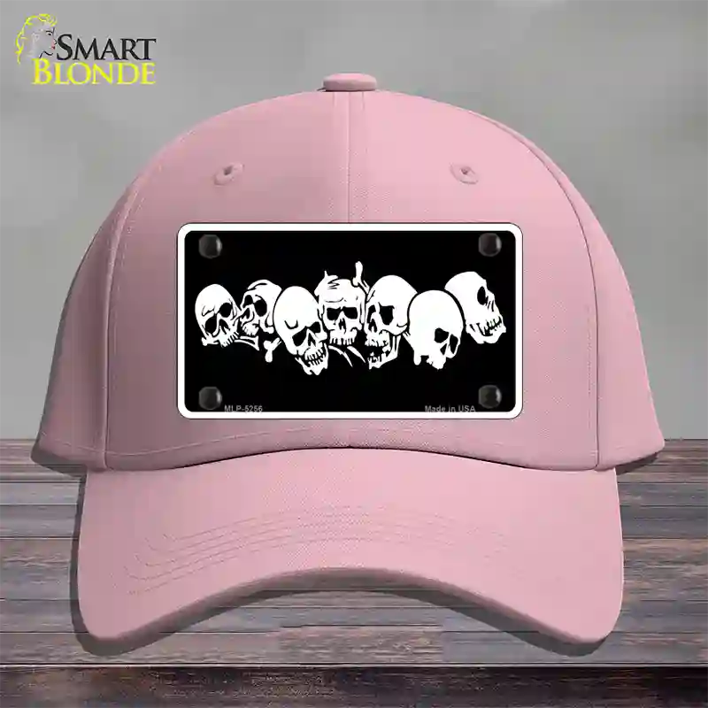 Skulls Novelty License Plate Hat Cotton / Pink
