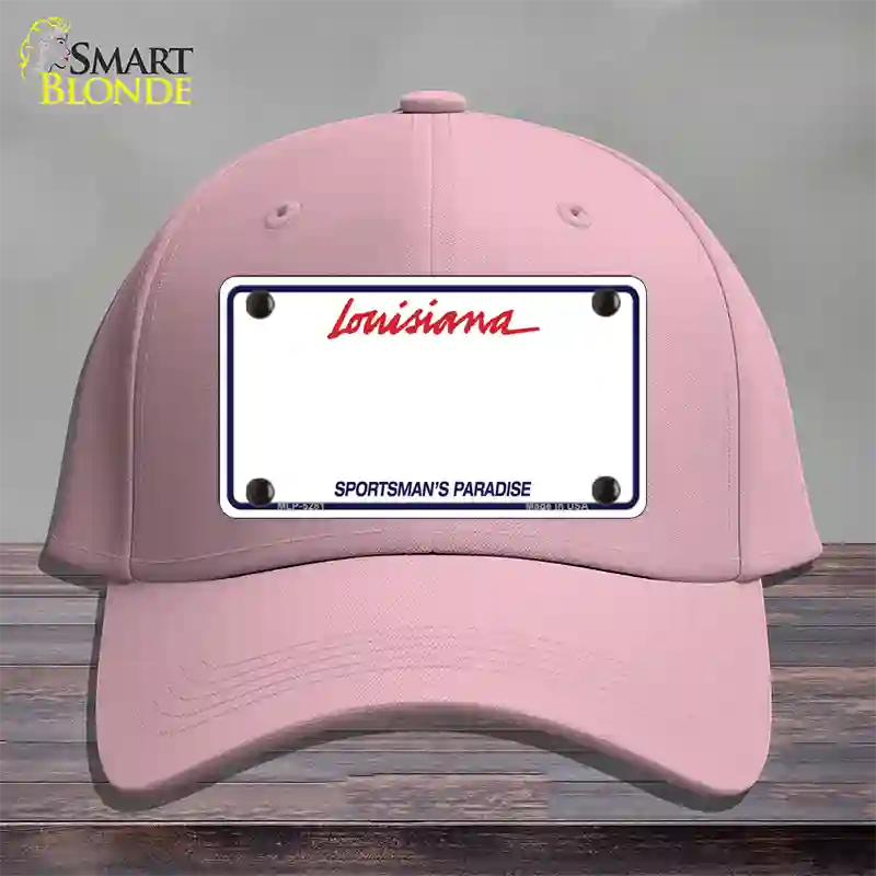 Louisiana Sportsman Blank Plate Novelty License Plate Hat Cotton / Pink