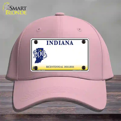 Indiana State Bicentennial Novelty License Plate Hat Cotton / Pink