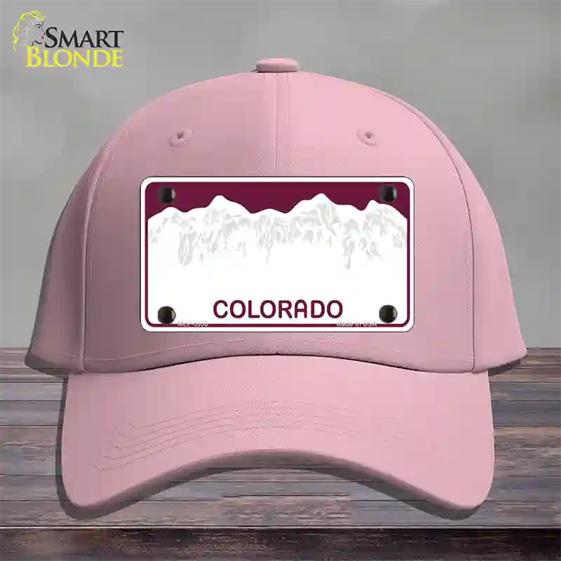 Colorado State Blank Novelty License Plate Hat Cotton / Pink