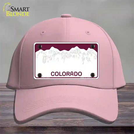 Colorado State Blank Novelty License Plate Hat Cotton / Pink