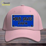 Worlds Greatest PaPa Novelty License Plate Hat Cotton / Pink