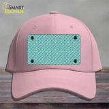 Tiffany Blue White Quatrefoil Novelty License Plate Hat Cotton / Pink