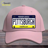 Pittsburgh Pennsylvania State Novelty License Plate Hat Cotton / Pink