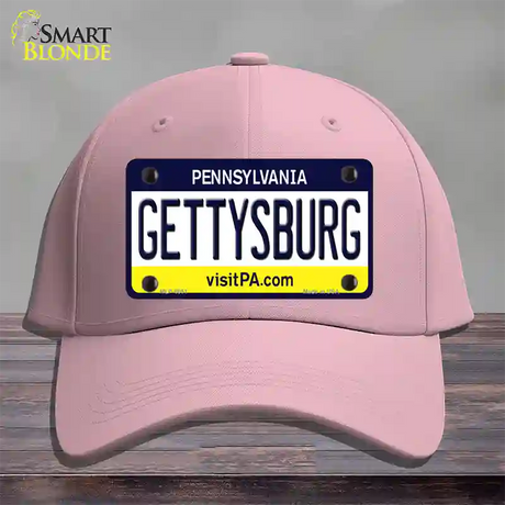 Gettysburg Pennsylvania State Novelty License Plate Hat Cotton / Pink