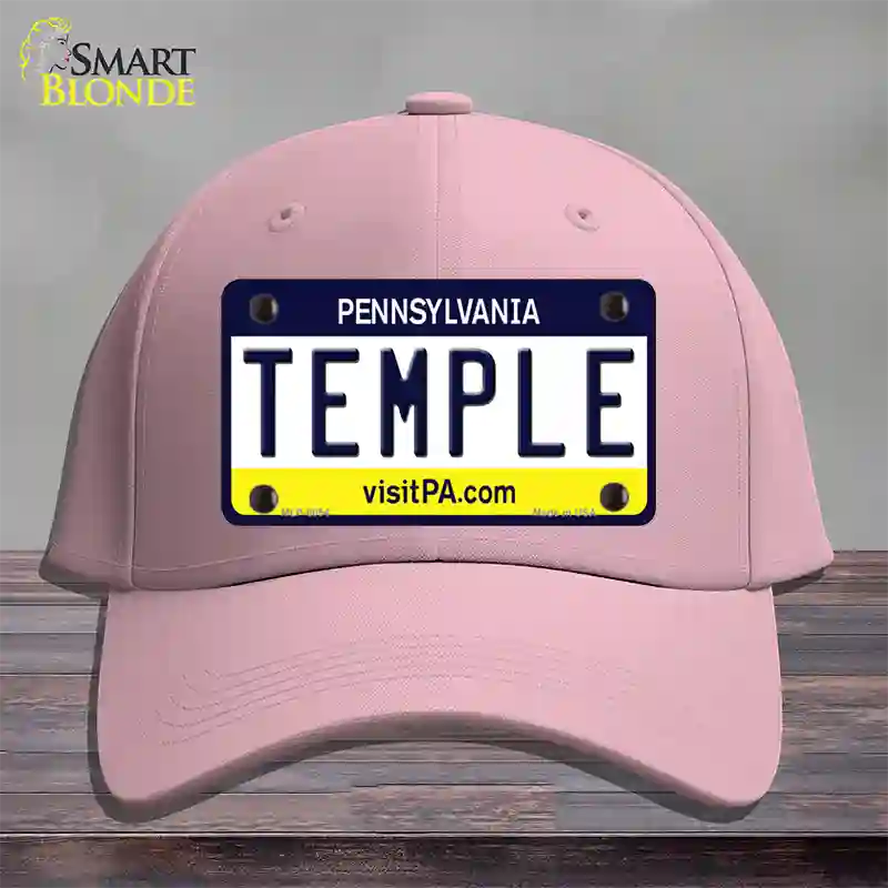 Temple Pennsylvania State Novelty License Plate Hat Cotton / Pink