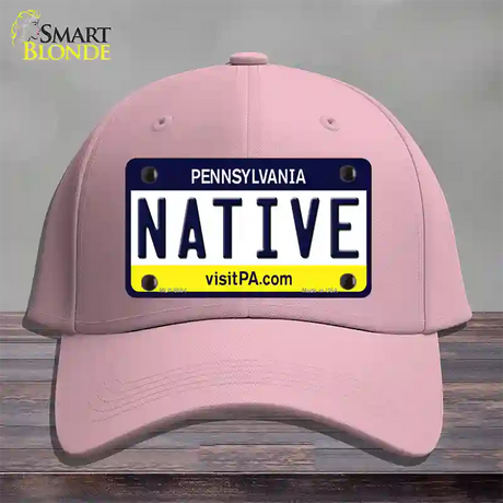 Native Pennsylvania State Novelty License Plate Hat Cotton / Pink