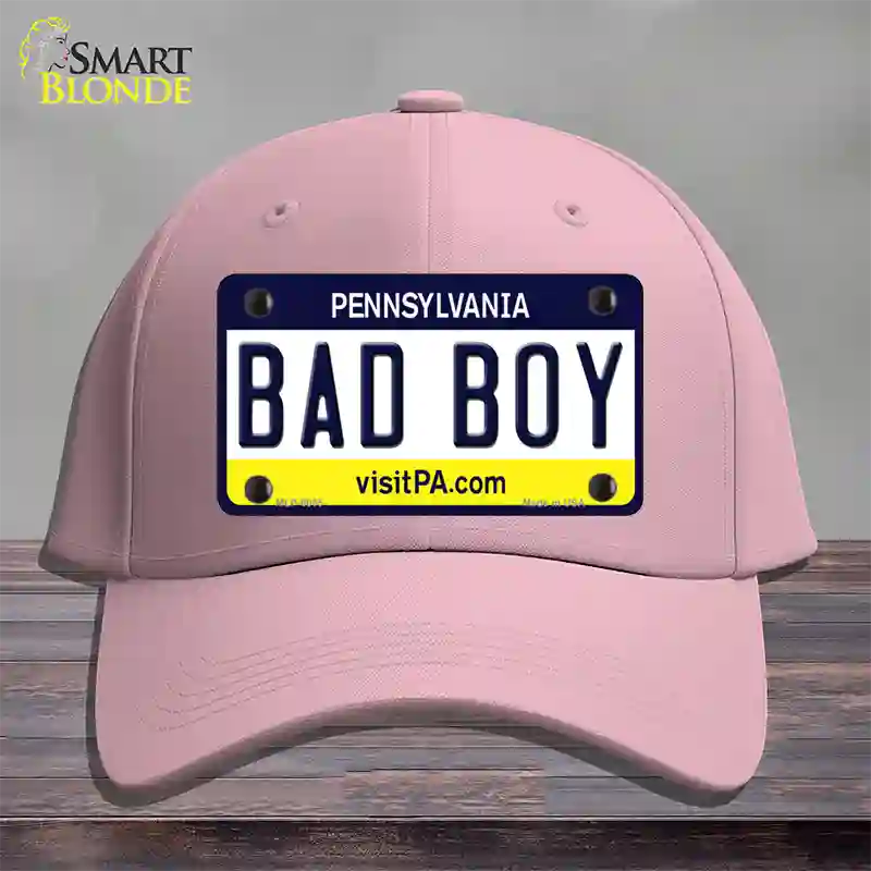 Bad Boy Pennsylvania State Novelty License Plate Hat Cotton / Pink
