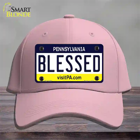 Blessed Pennsylvania State Novelty License Plate Hat Cotton / Pink