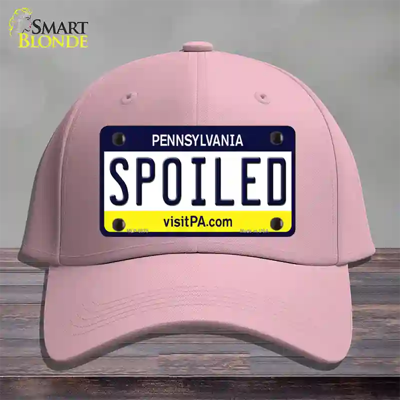 Spoiled Pennsylvania State Novelty License Plate Hat Cotton / Pink