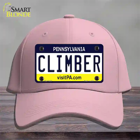 Climber Pennsylvania State Novelty License Plate Hat Cotton / Pink