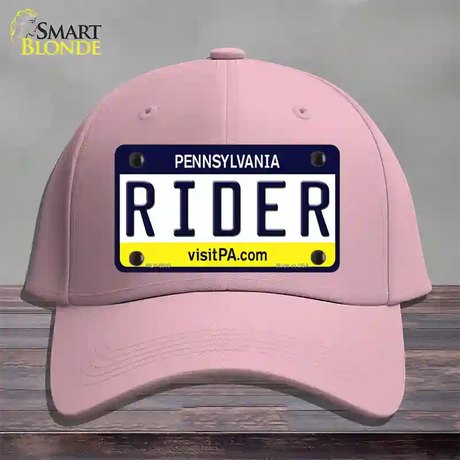 Rider Pennsylvania State Novelty License Plate Hat Cotton / Pink